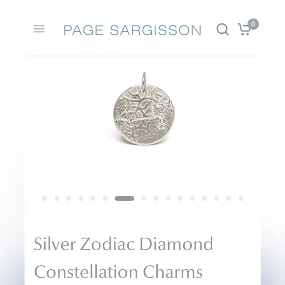 Page Sargisson LEO star diamond constellation zodiac sign Charm Sterling - Picture 8 of 8